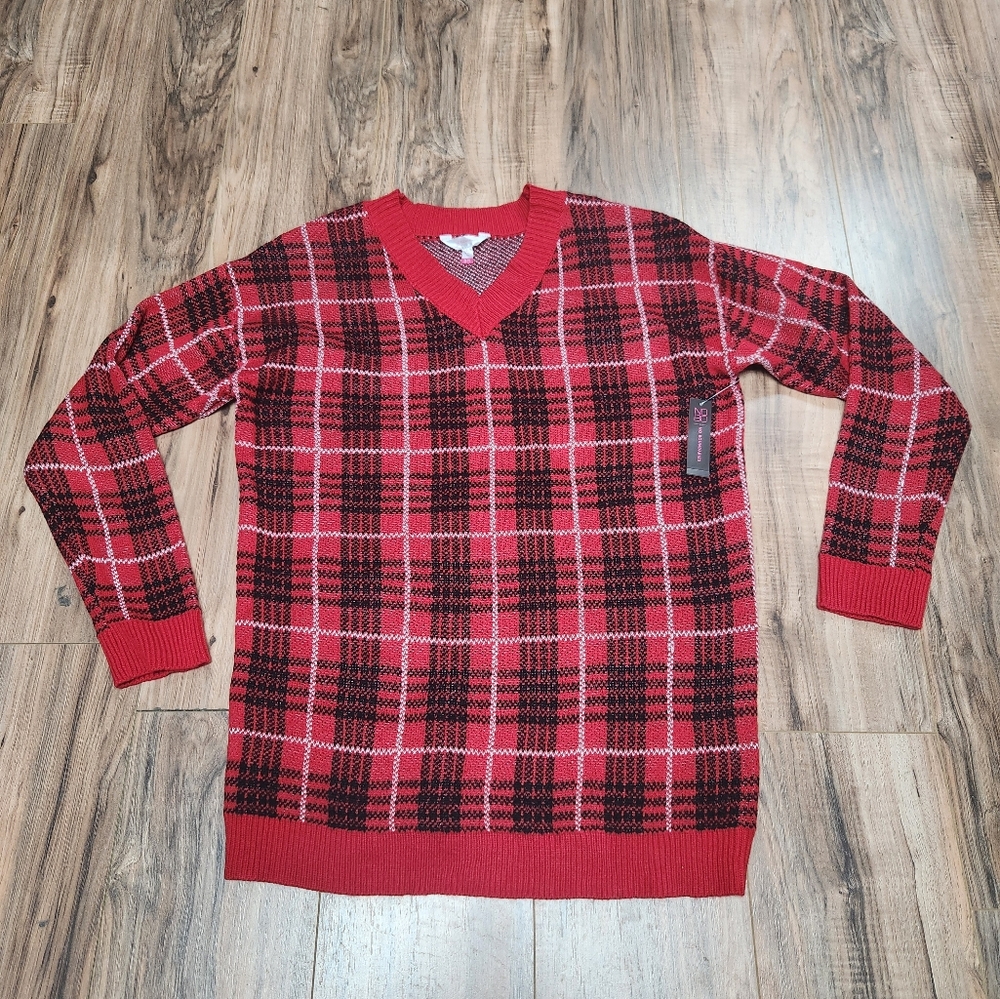 New NoBo XL red & black sweater